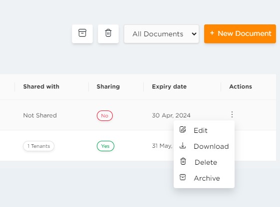 Document Management for Tenant